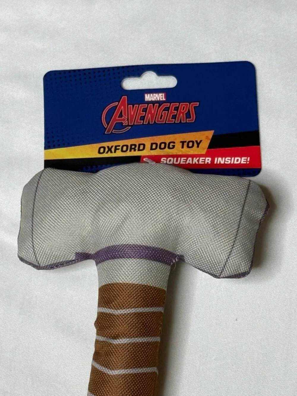 Marvel Thor Hammer Plush Dog Toy New